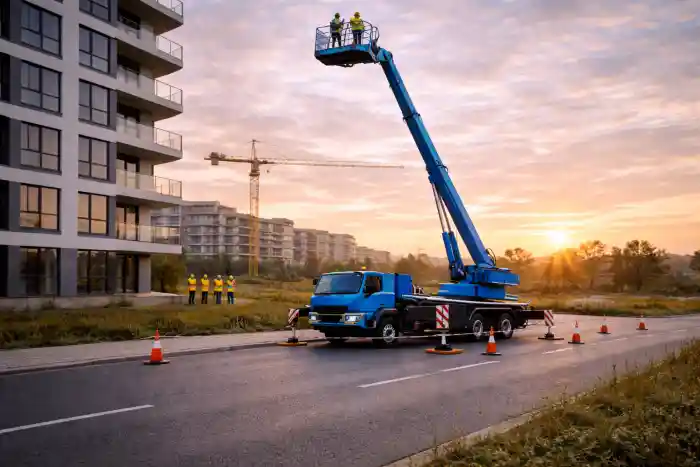 Wynajem podnośników koszowych, dźwigów i żurawi w Chodzieży usługi dźwigowe Chodzież