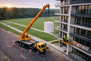 wynajem żurawi, podnośników koszowych i dźwigów w Lotyniu Usługi dźwigowe Lotyń